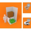 GK Wochenmietpreis für 2 m² Lagerabteil